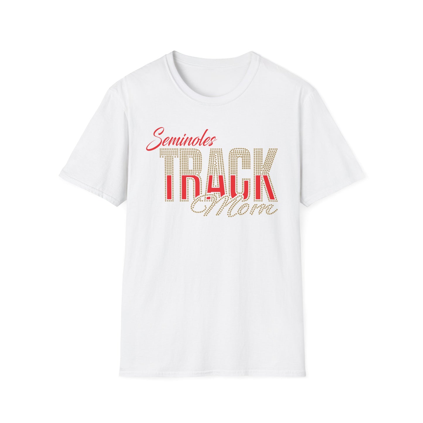 Seminoles Track Mom Unisex T-Shirt — Rhinestone & Glitter Vinyl