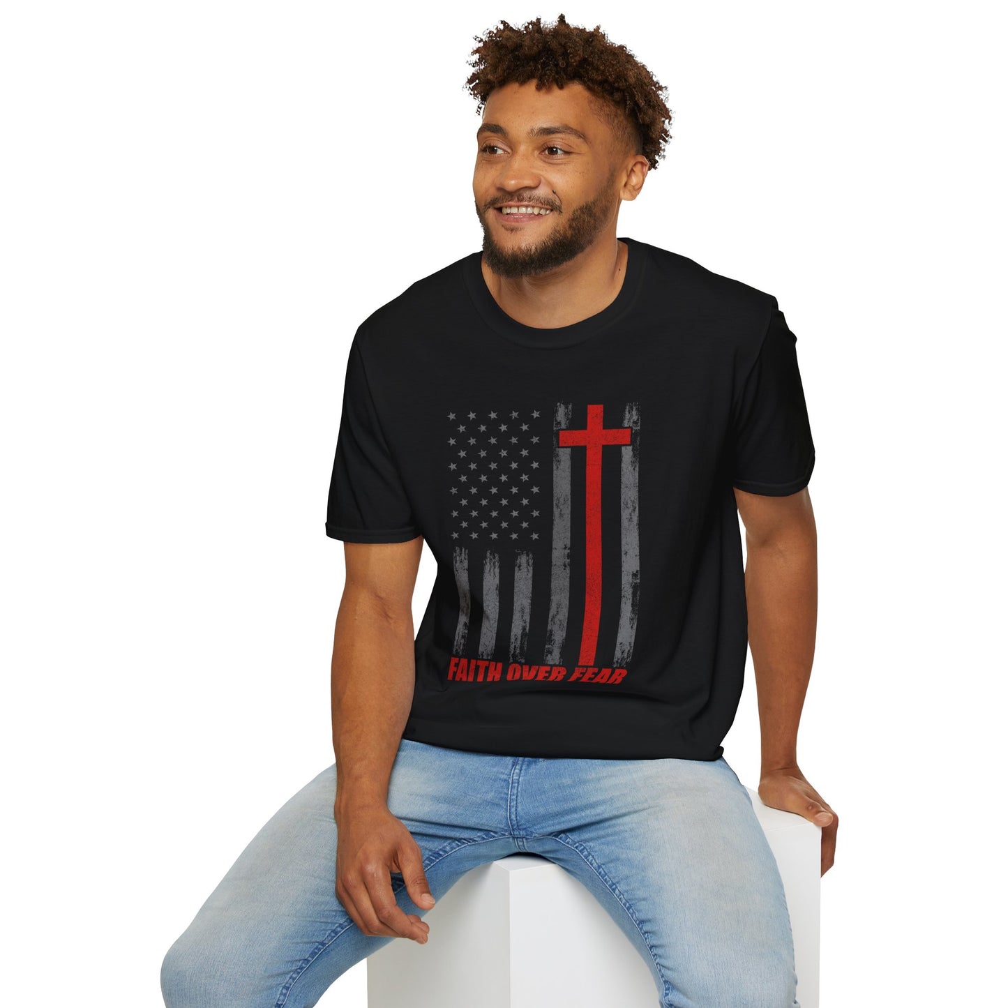 Faith Over Fear American Flag 5 T-Shirt