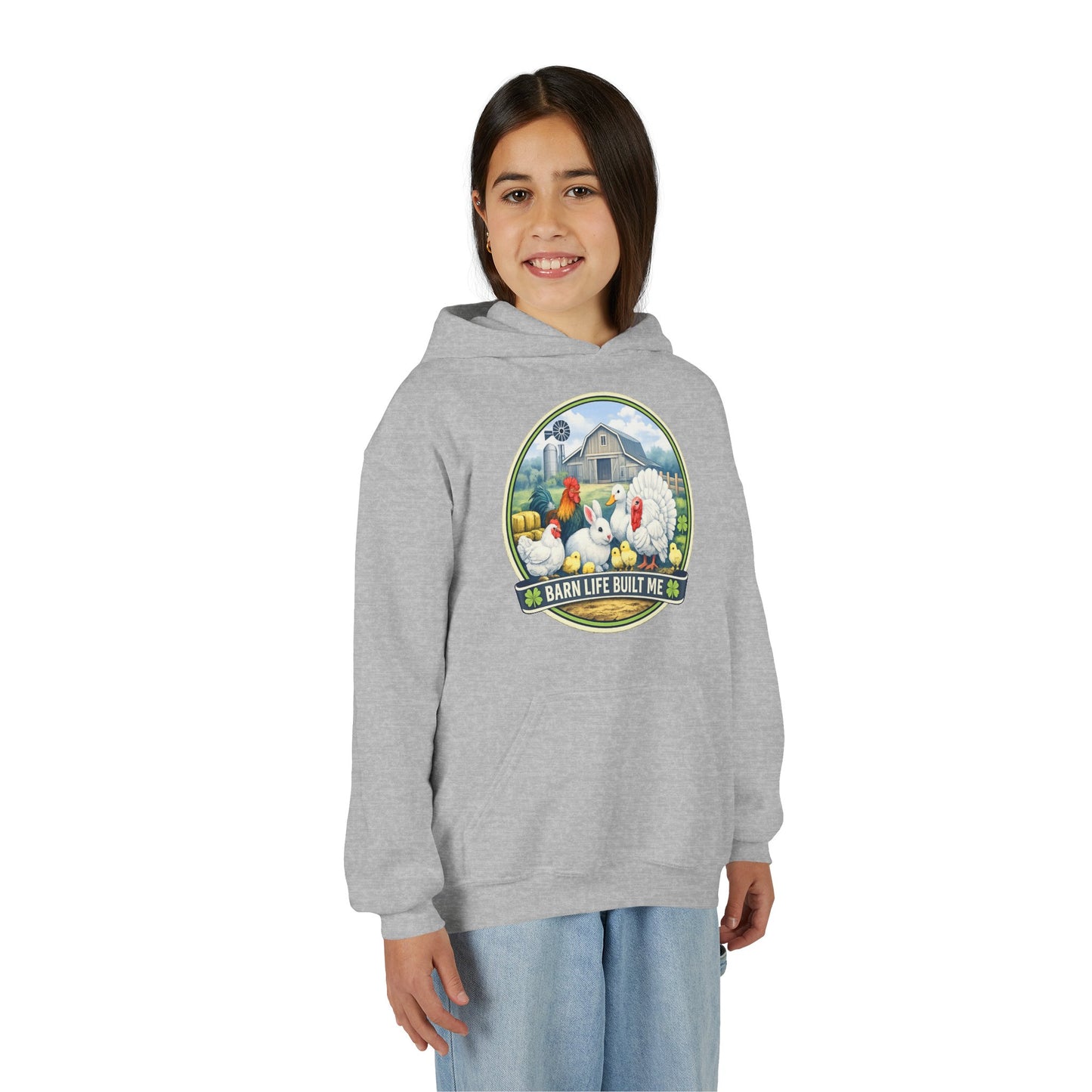 BARN LIFE BUILT ME - Small Animals - Youth Hoodie