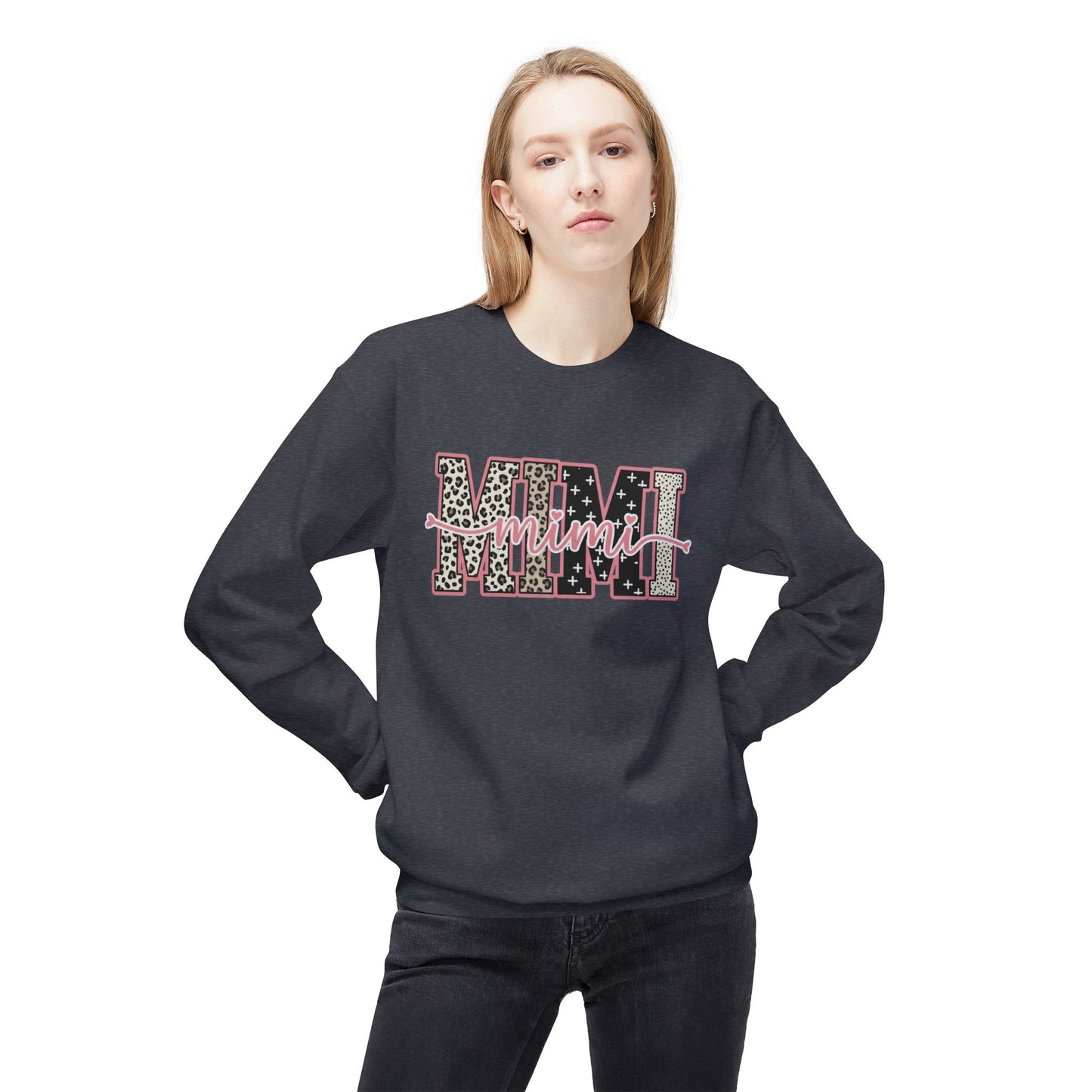 MIMI Leopard Floral Crewneck Sweatshirt