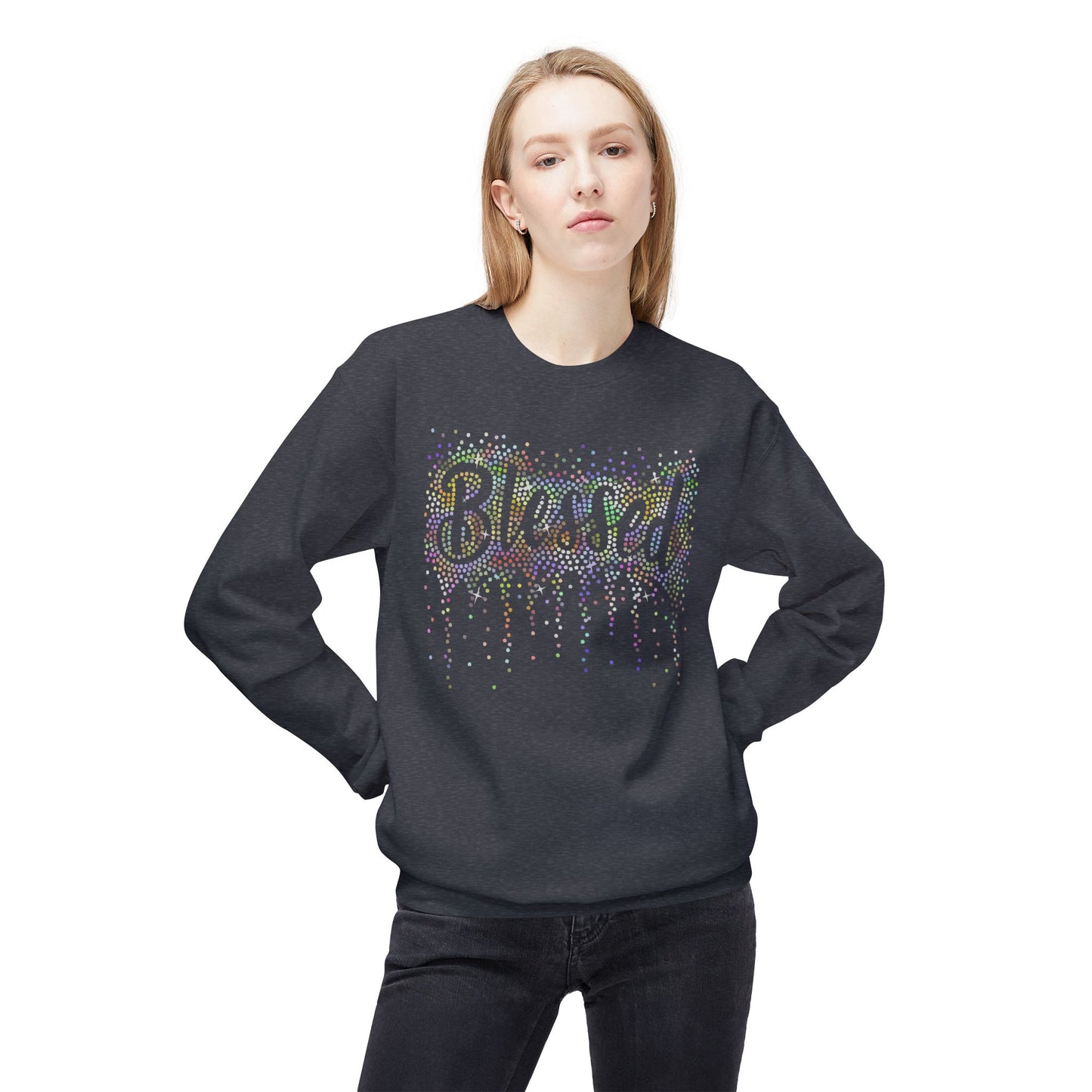 BLESSED - Holographic Rhinestones
