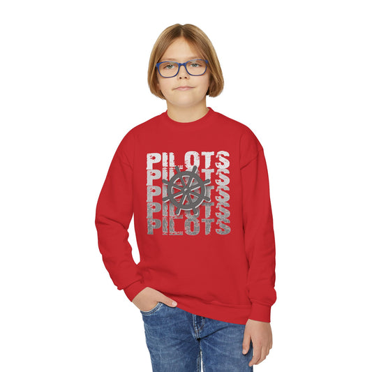 Pilots Stacked Wheel Youth Sweatshirt