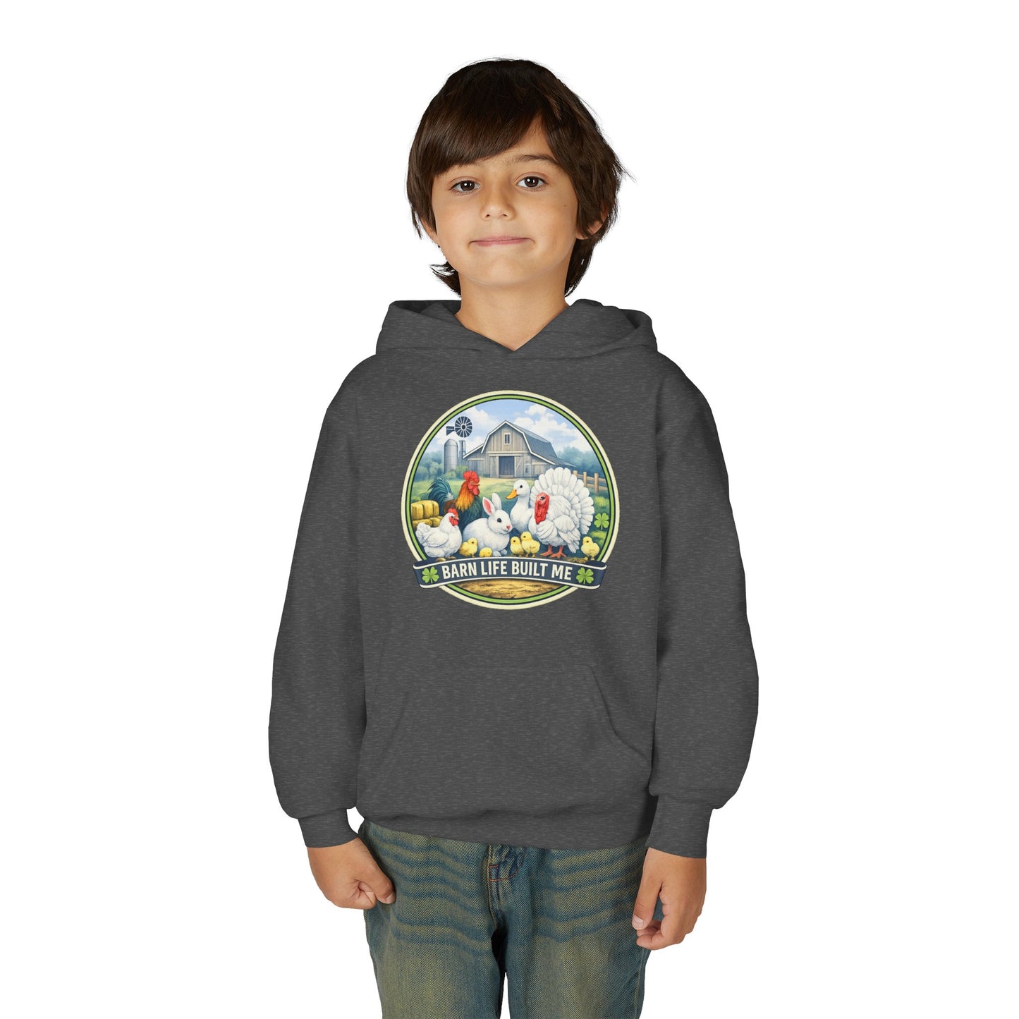 BARN LIFE BUILT ME - Small Animals - Youth Hoodie
