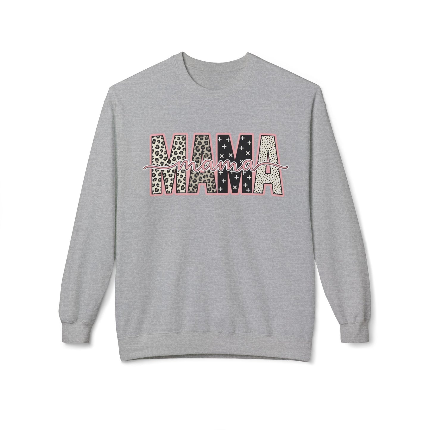 MAMA Leopard Floral Crewneck Sweatshirt