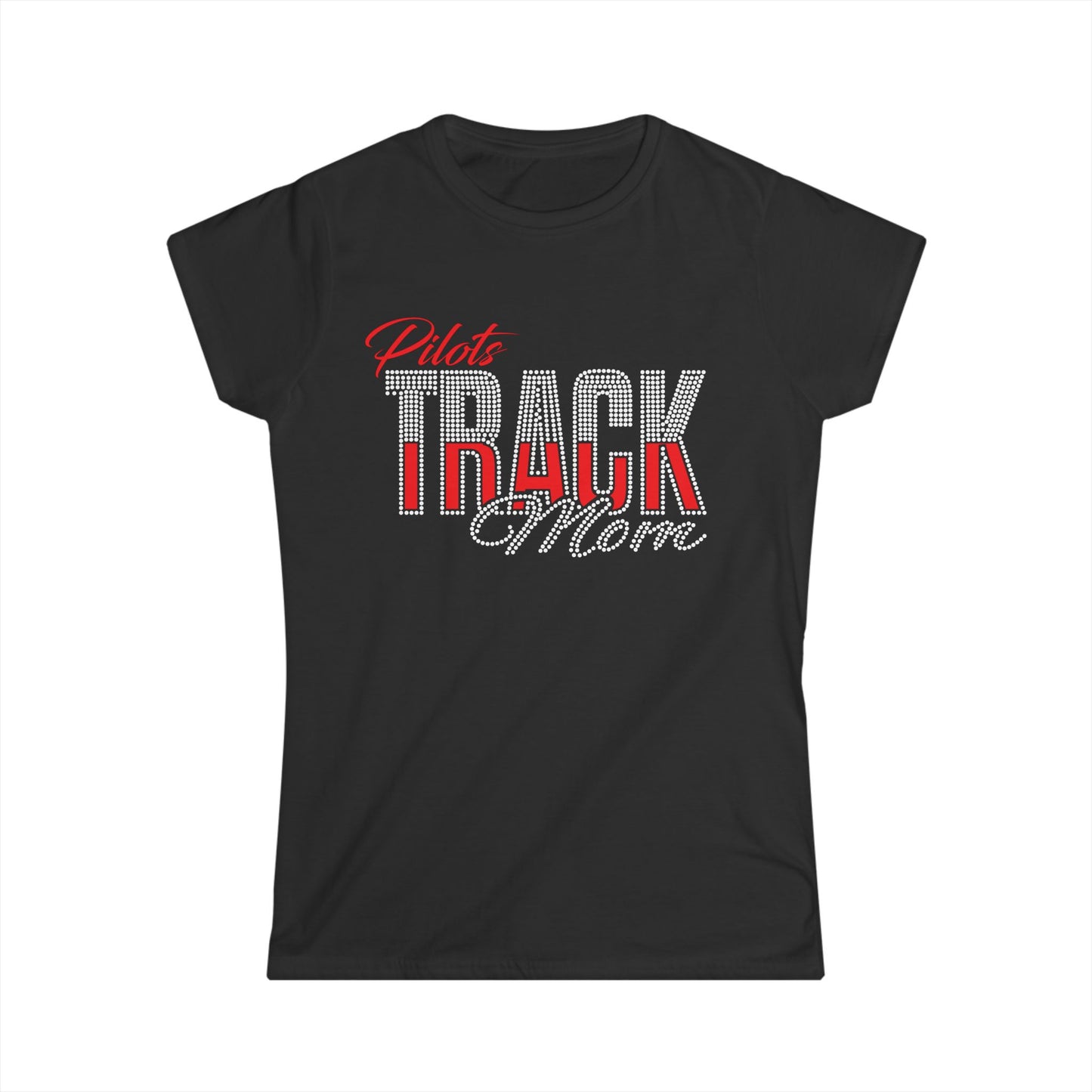 River Track Mom T-Shirt — Rhinestones & Glitter
