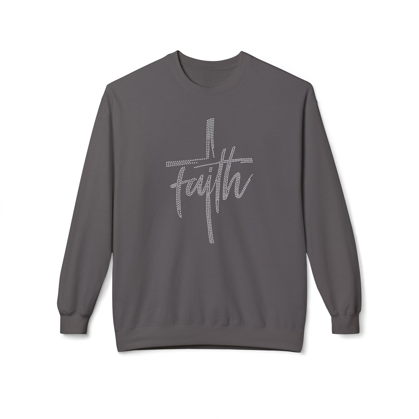 Faith Cross Crewneck Sweatshirt — Rhinestones