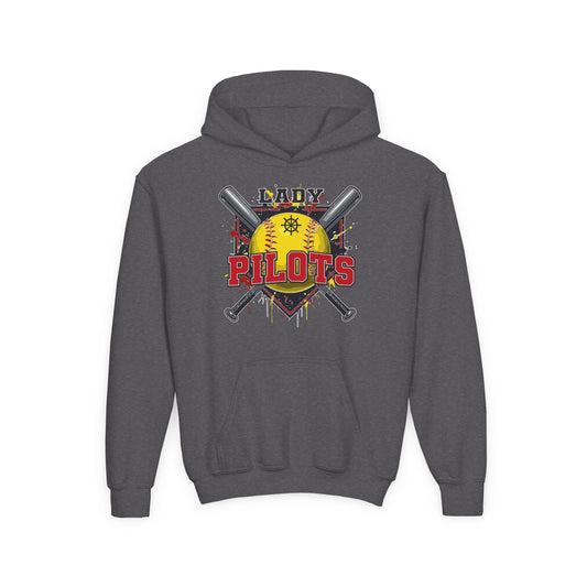 River Lady Pilots Softball 2 Youth Hoodie