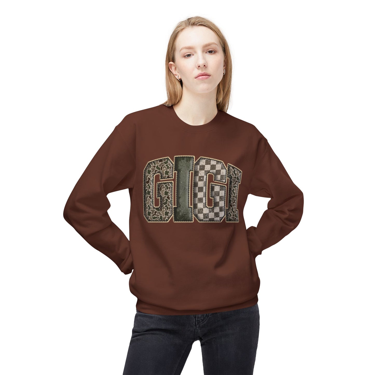GIGI Camo Crewneck Sweatshirt