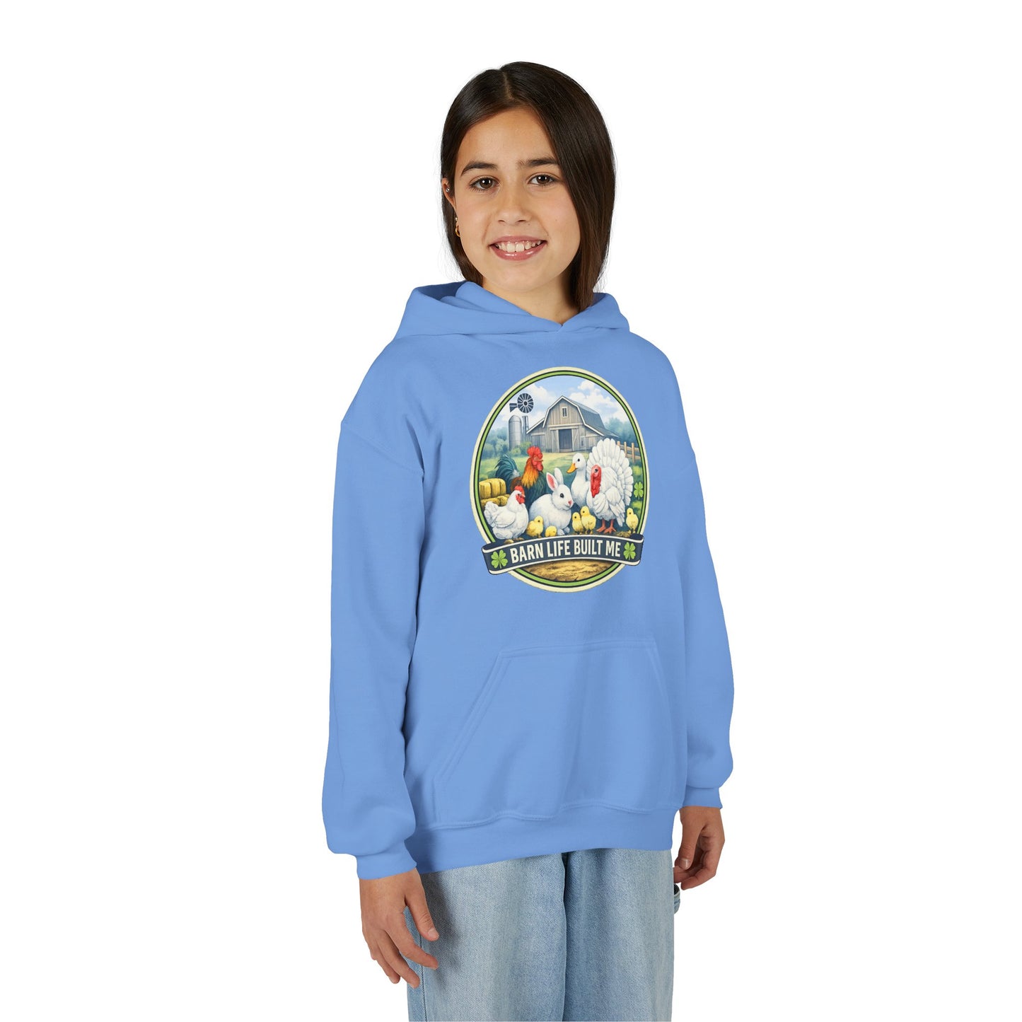 BARN LIFE BUILT ME - Small Animals - Youth Hoodie