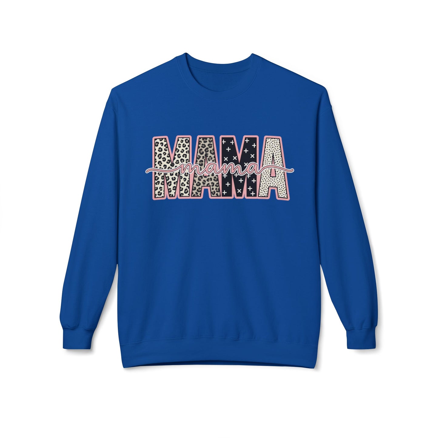 MAMA Leopard Floral Crewneck Sweatshirt