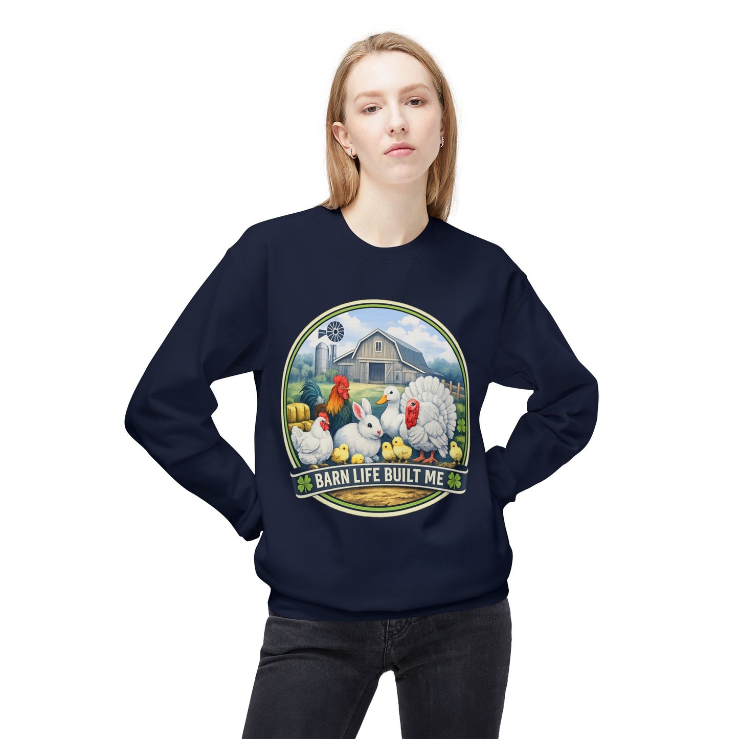BARN LIFE BUILT ME - Small Animals - Crewneck Sweatshirt