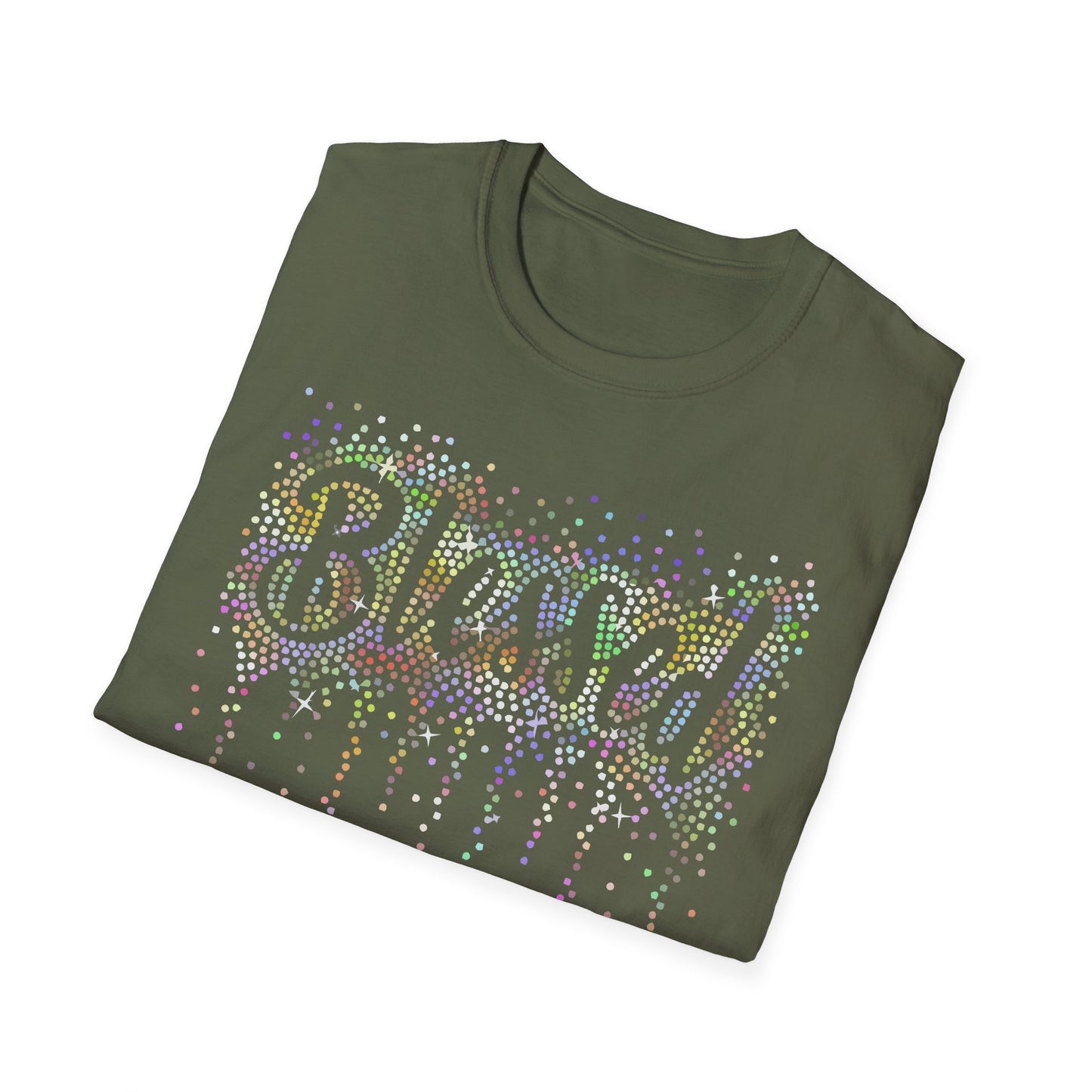 BLESSED - Holographic Rhinestones