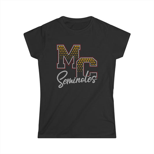 Monroe Central Women's Tee — RHINESTONE & GLITTER DESIGN!
