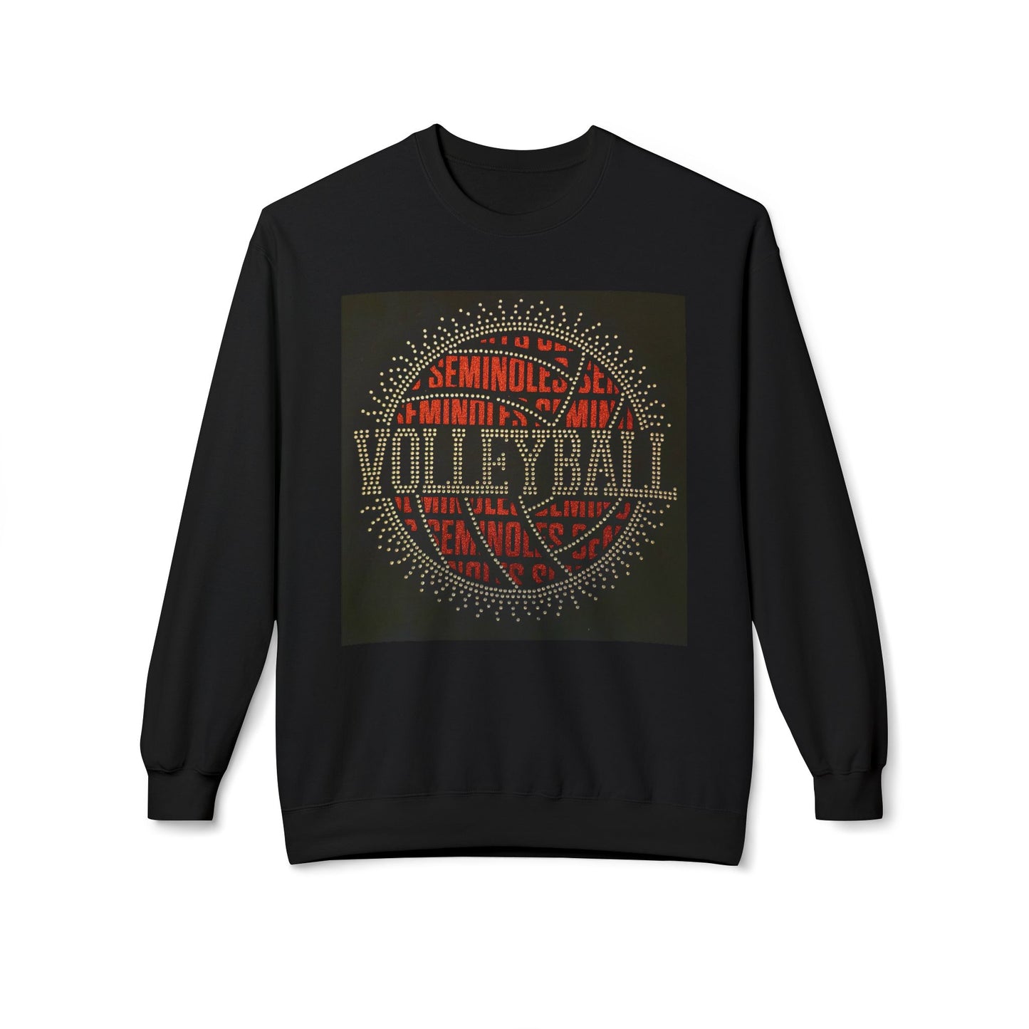 Seminoles Volleyball Rhinestone Crewneck Sweatshirt (Gold Rhinestones)