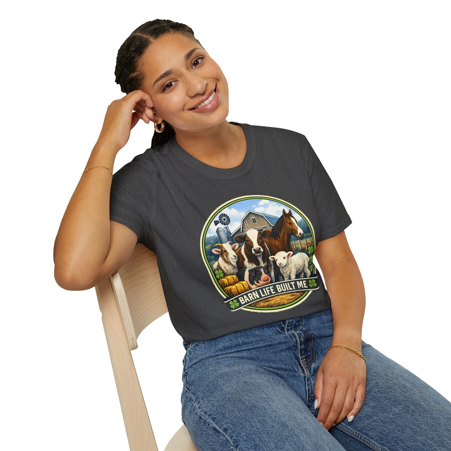BARN LIFE BUILT ME - Large Animals - Unisex T-Shirt