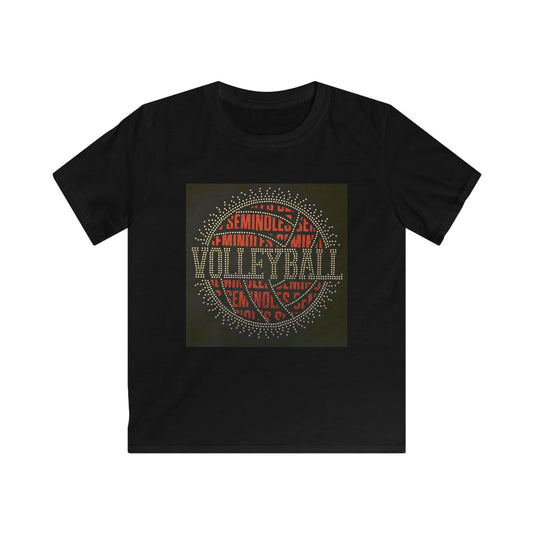 Seminoles Volleyball Rhinestone Youth Tee (Clear Rhinestones)