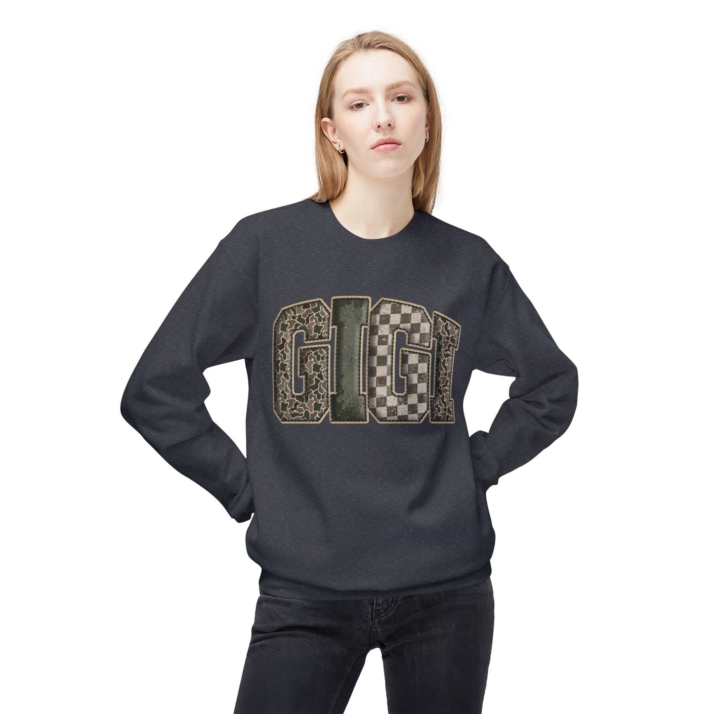 GIGI Camo Crewneck Sweatshirt