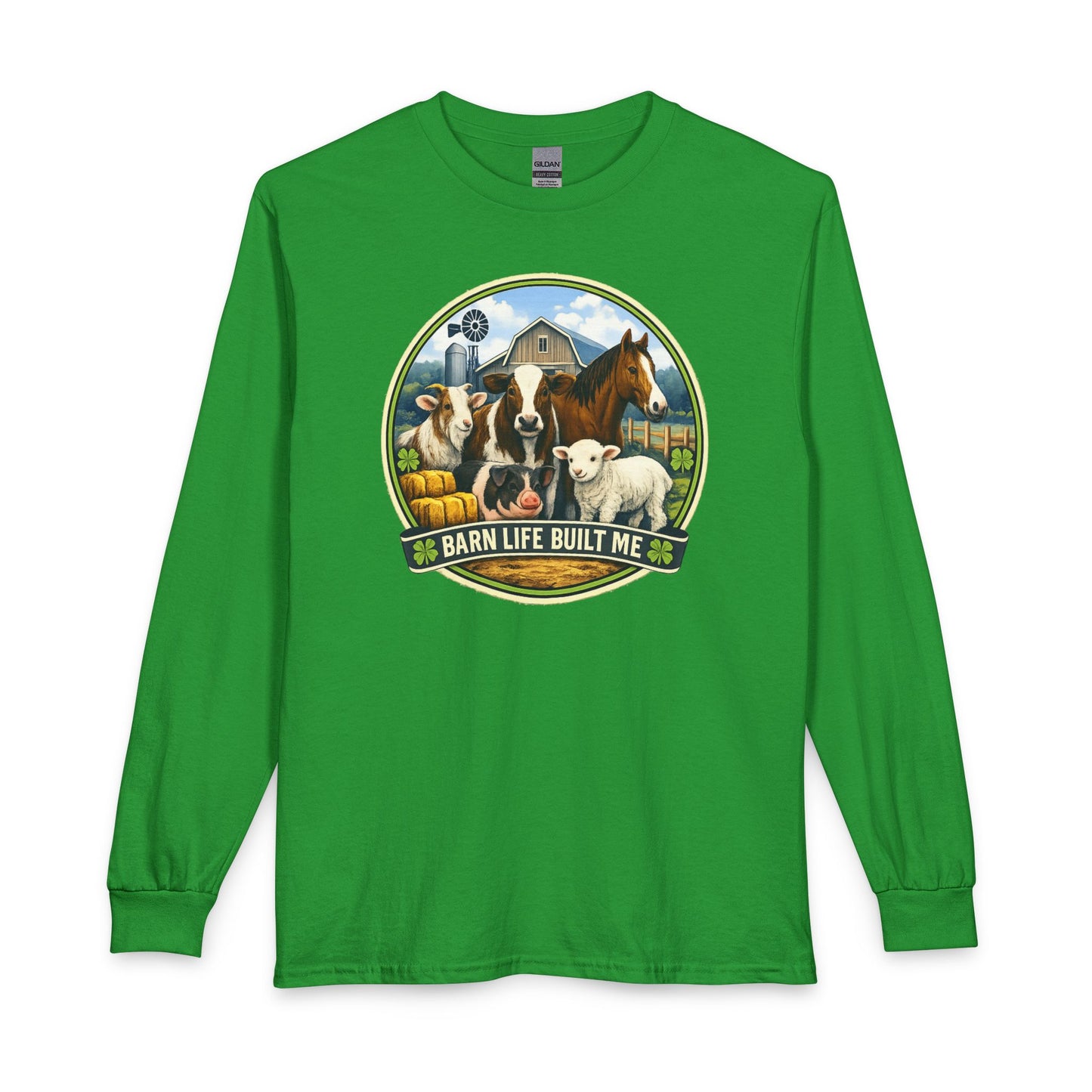 BARN LIFE BUILT ME - Large Animals - Long Sleeve T-Shirt