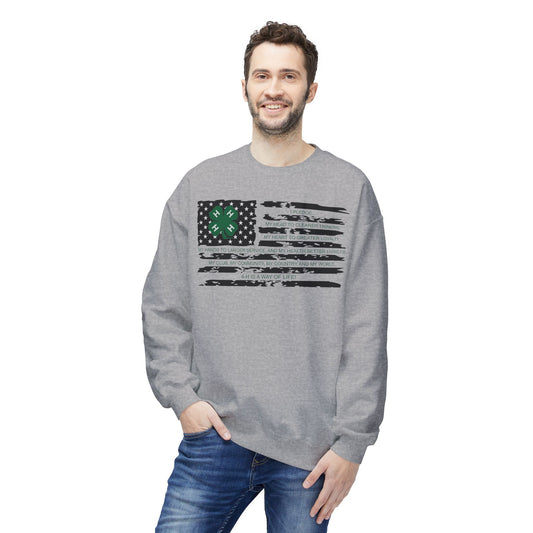 4=H PLEDGE American Flag - Crewneck Sweatshirt
