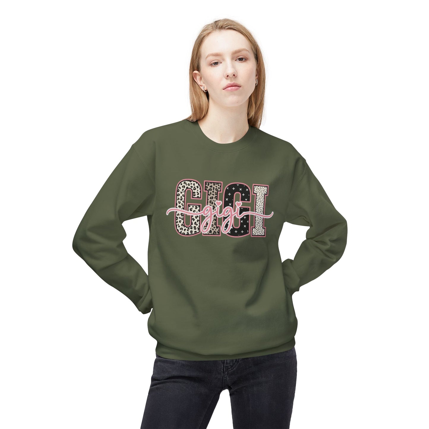 GIGI Leopard Floral Crewneck Sweatshirt