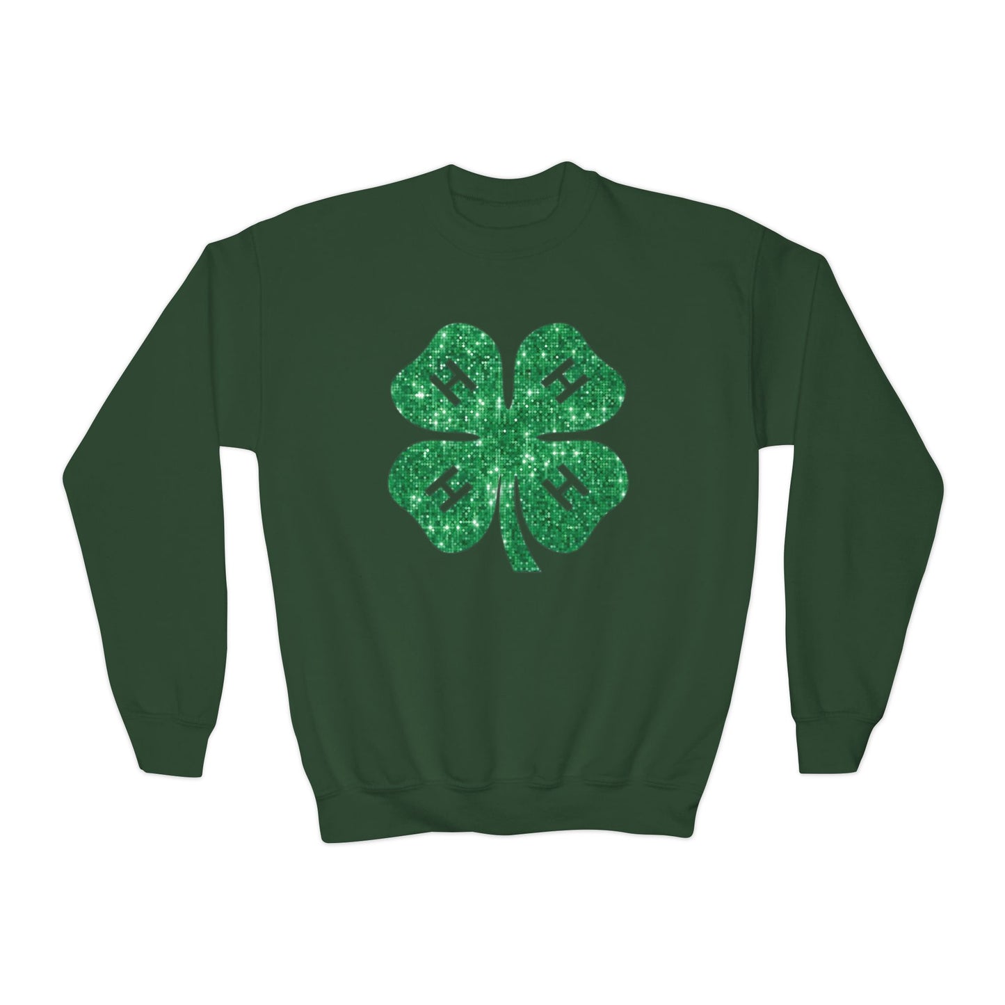4-H GLITTER - Youth Crewneck Sweatshirt