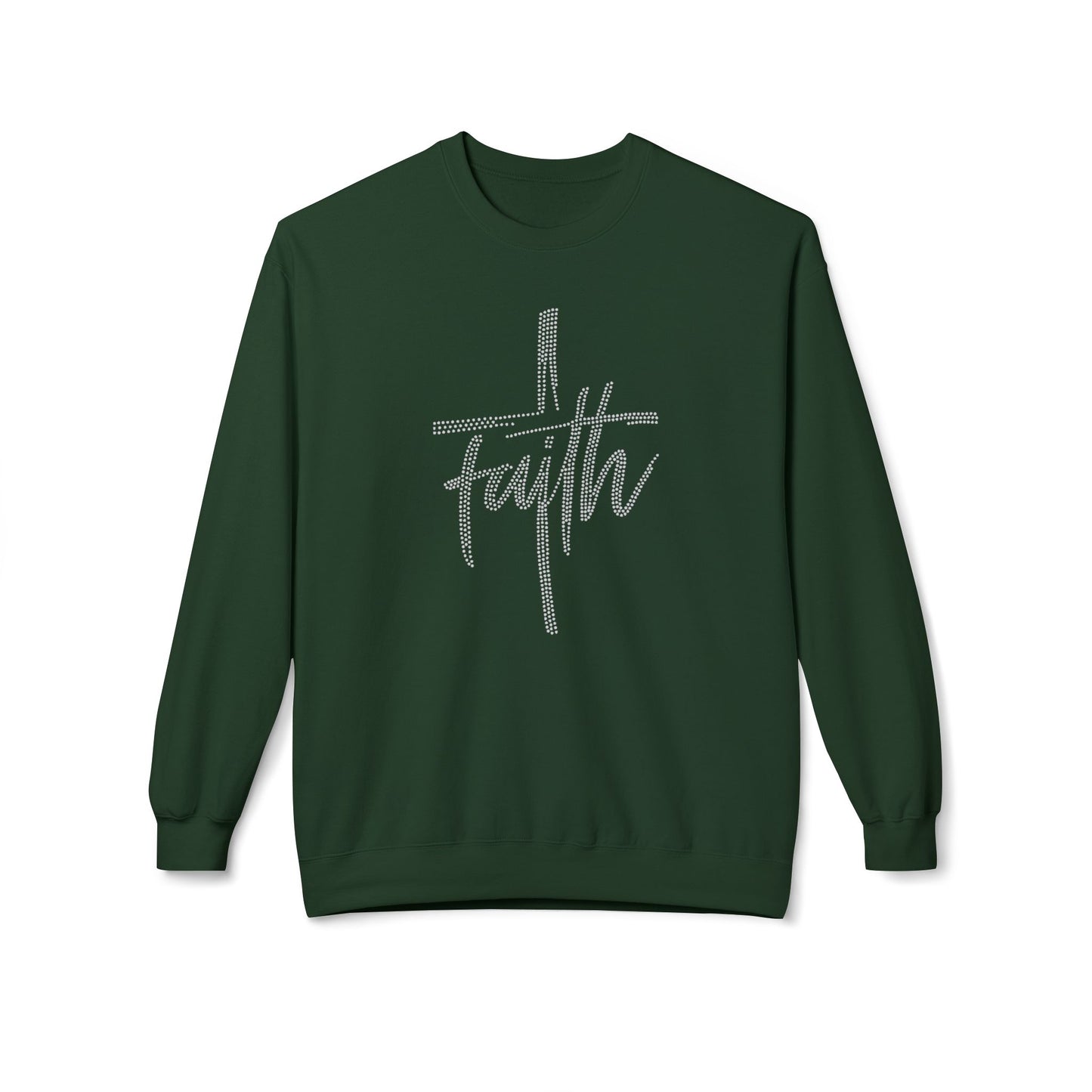 Faith Cross Crewneck Sweatshirt — Rhinestones