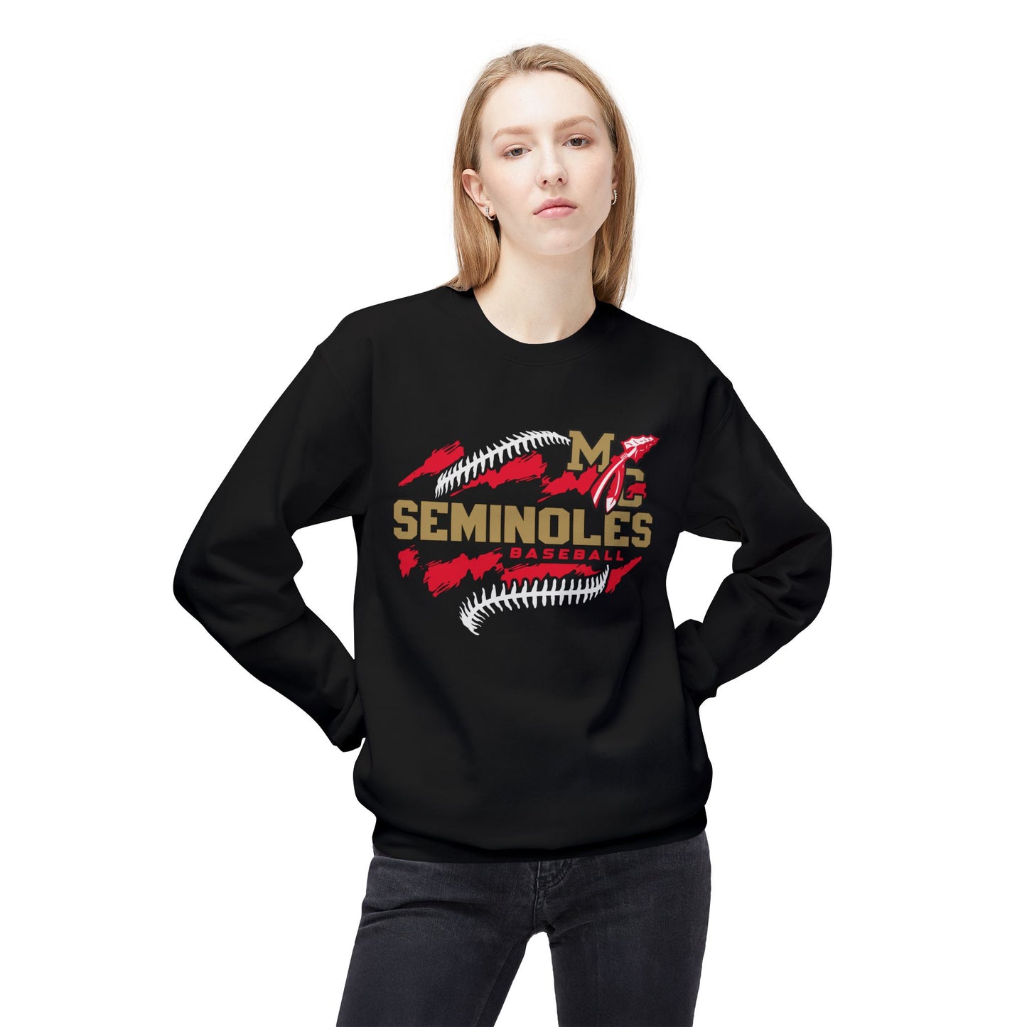 MC Seminoles Baseball 1 Crewneck Sweatshirt