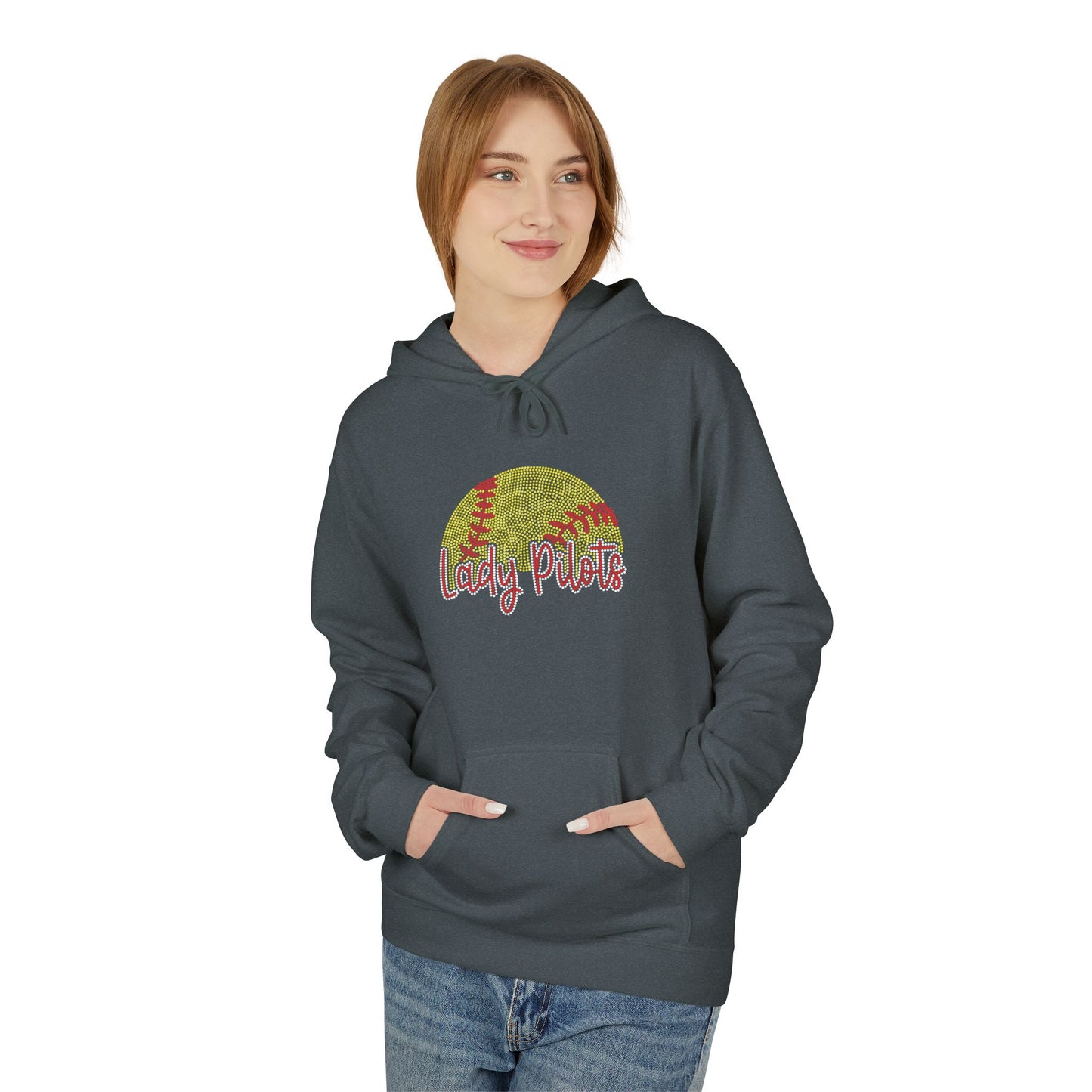 Lady Pilots Softball Hoodie - Rhinestones