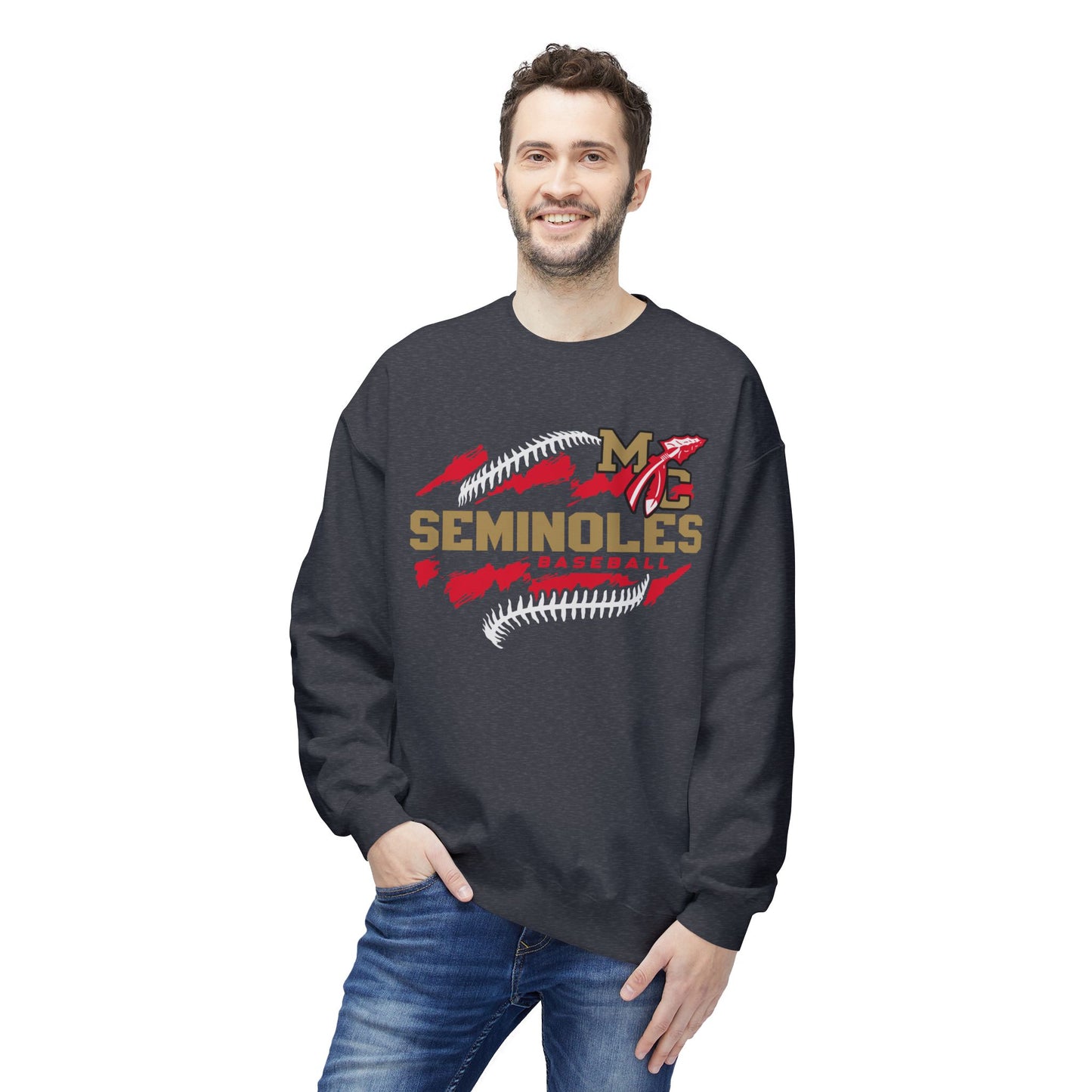 MC Seminoles Baseball 1 Crewneck Sweatshirt
