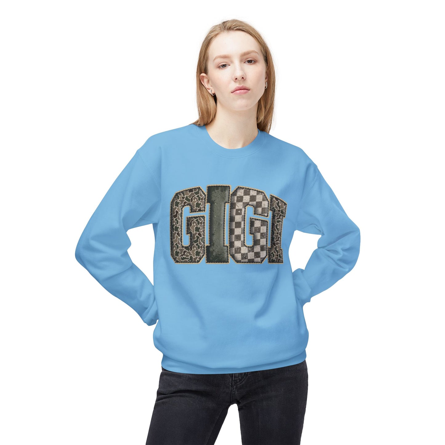 GIGI Camo Crewneck Sweatshirt