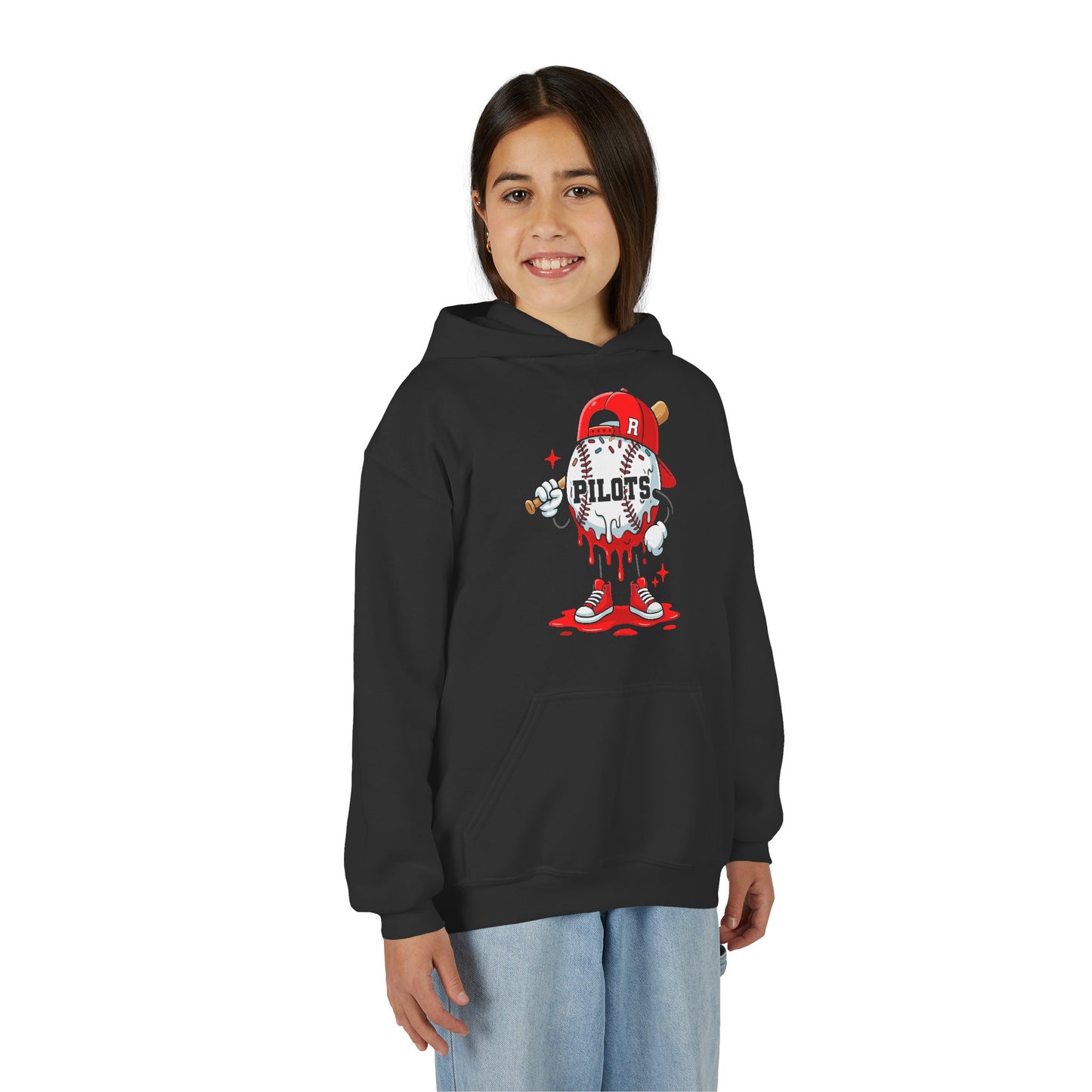 Pilots Baseball Man Youth Hoodie