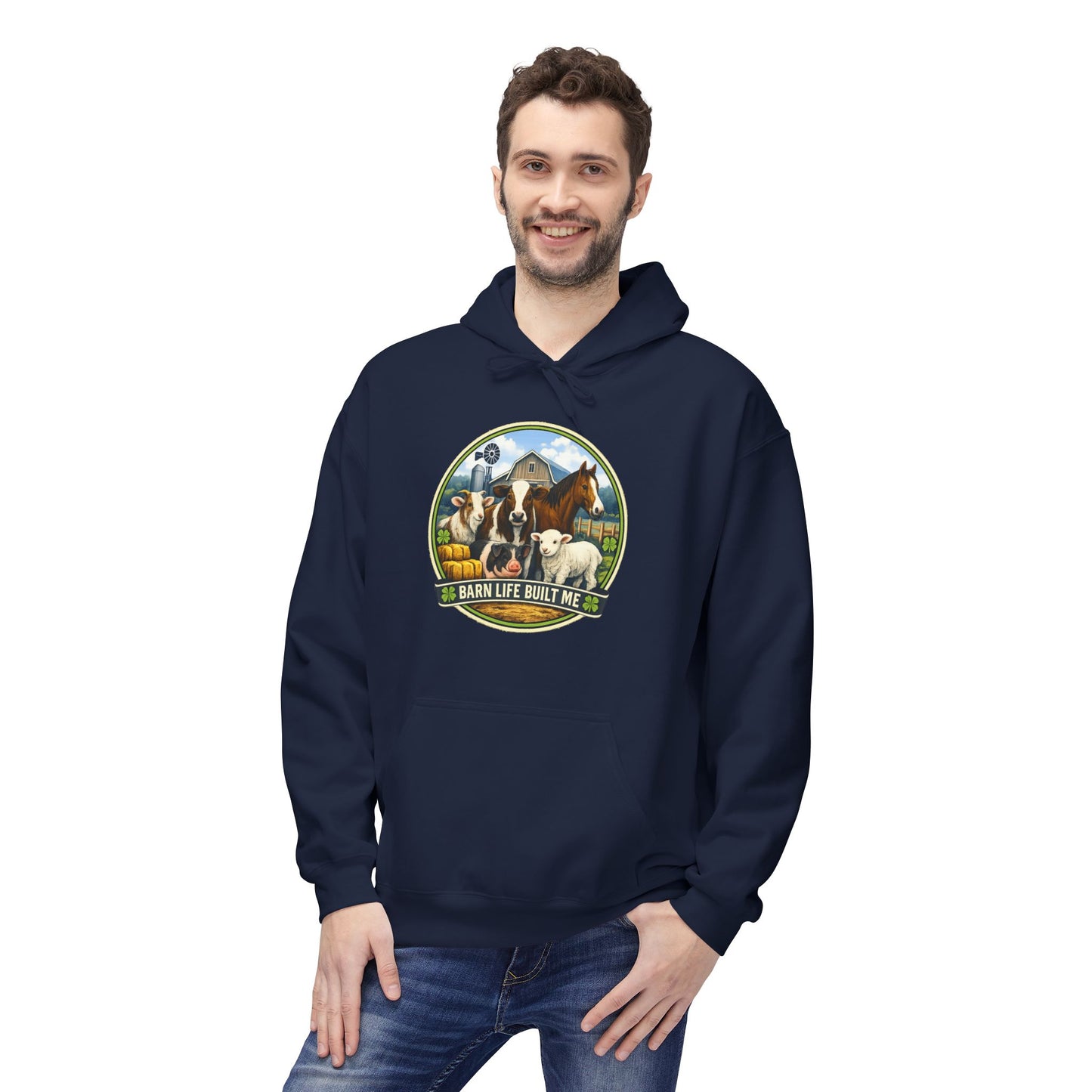 BARN LIFE BUILT ME - Large Animals - Hoodie