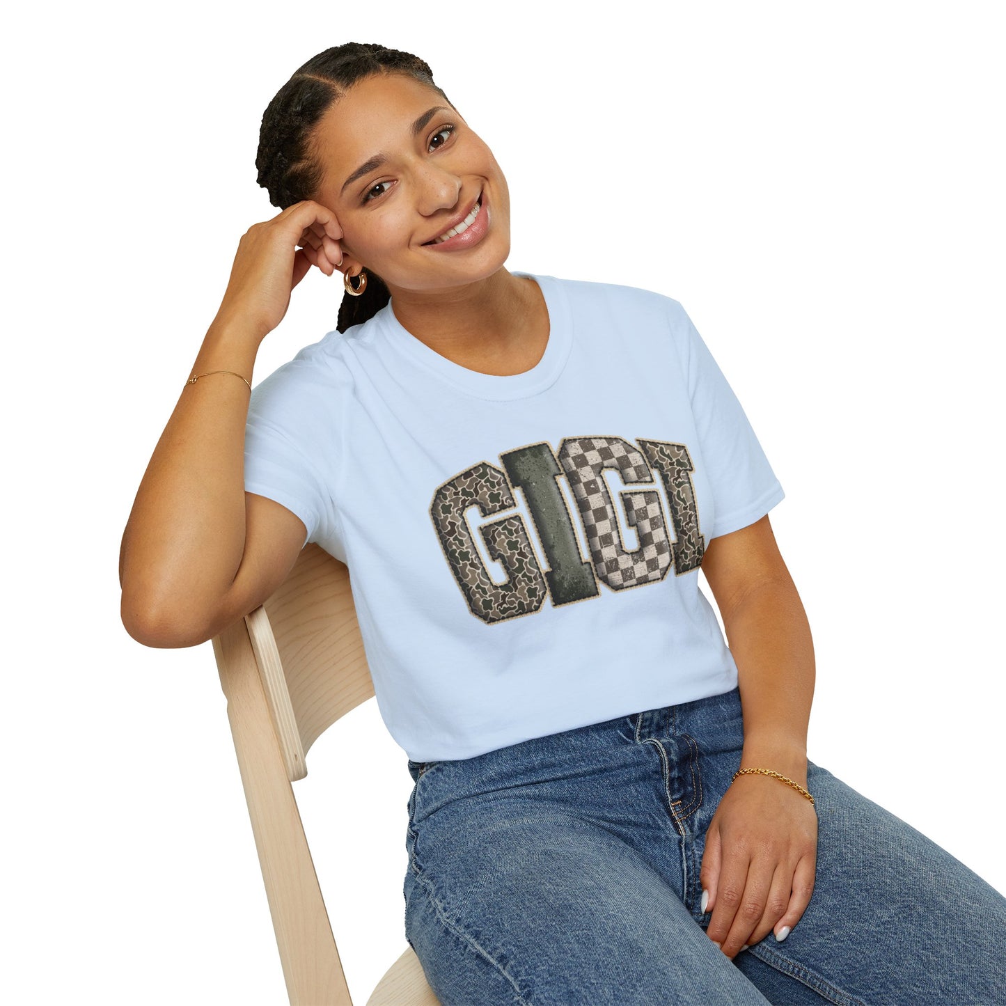 GIGI Camo Print T-Shirt
