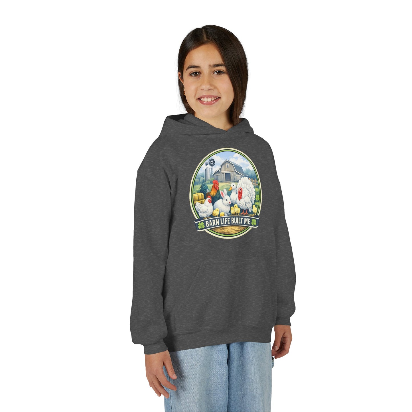 BARN LIFE BUILT ME - Small Animals - Youth Hoodie