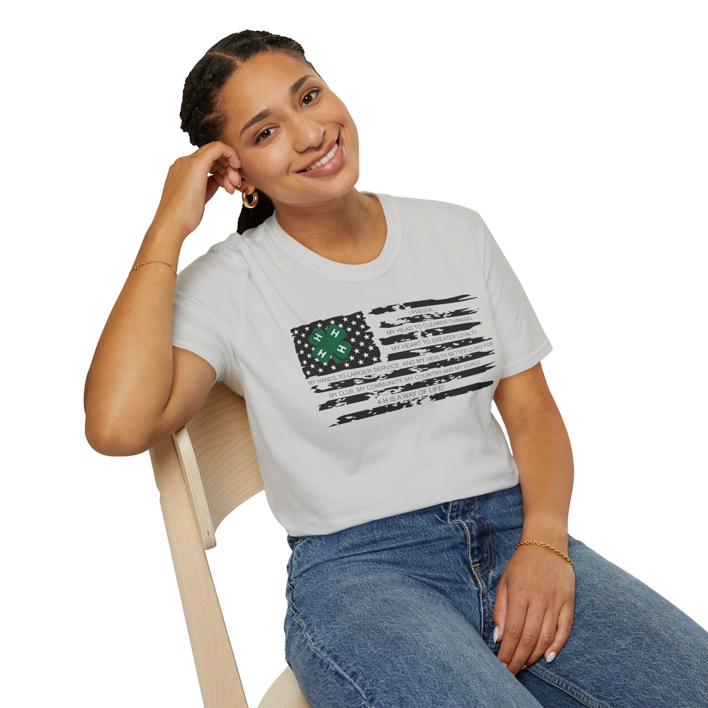 4-H PLEDGE American Flag - Unisex T-Shirt