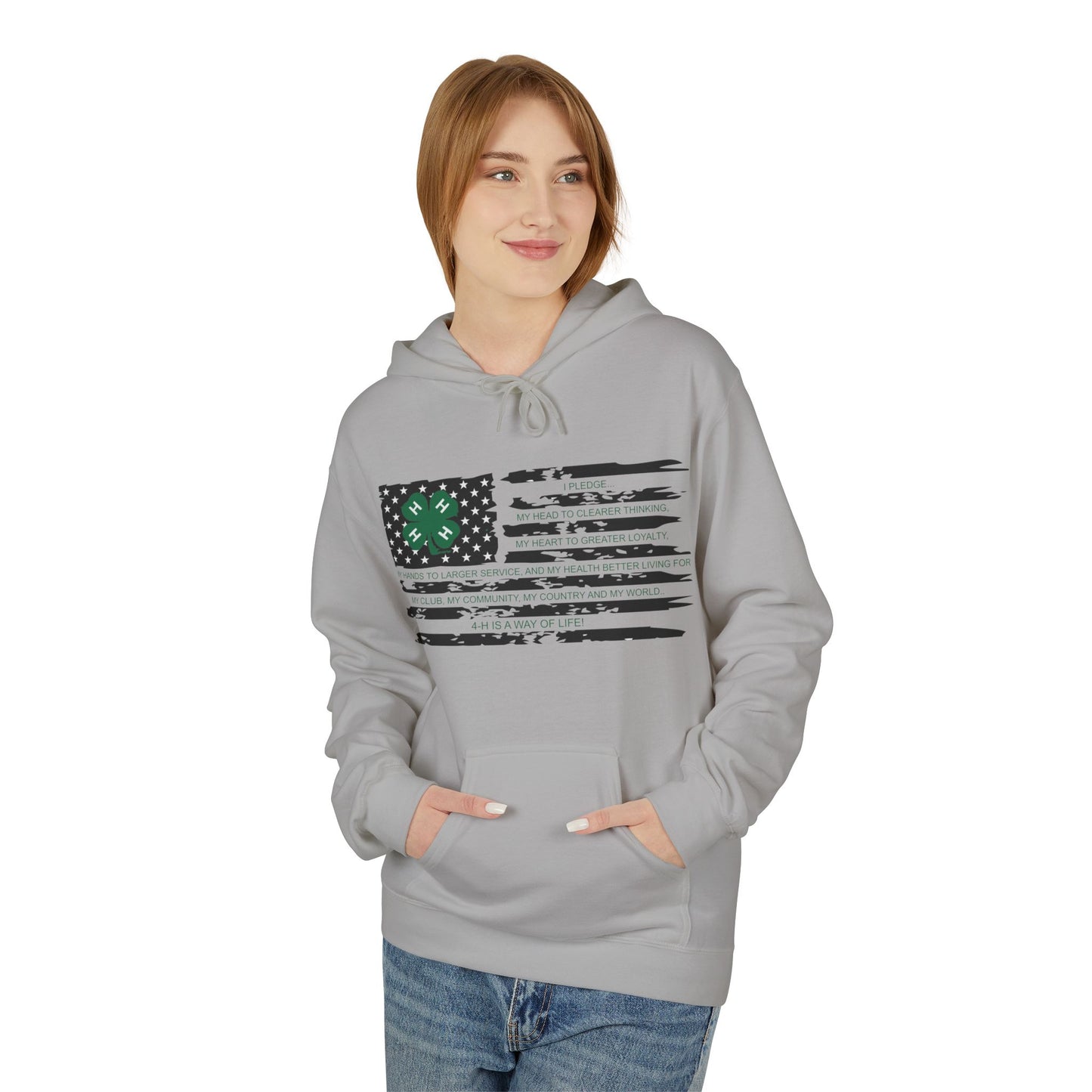 4-H PLEDGE American Flag - Hoodie
