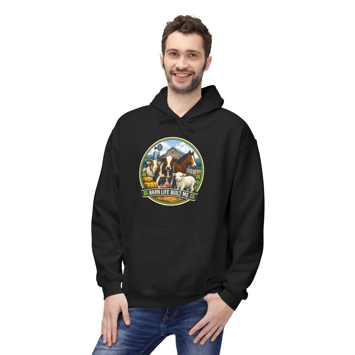 BARN LIFE BUILT ME - Large Animals - Hoodie