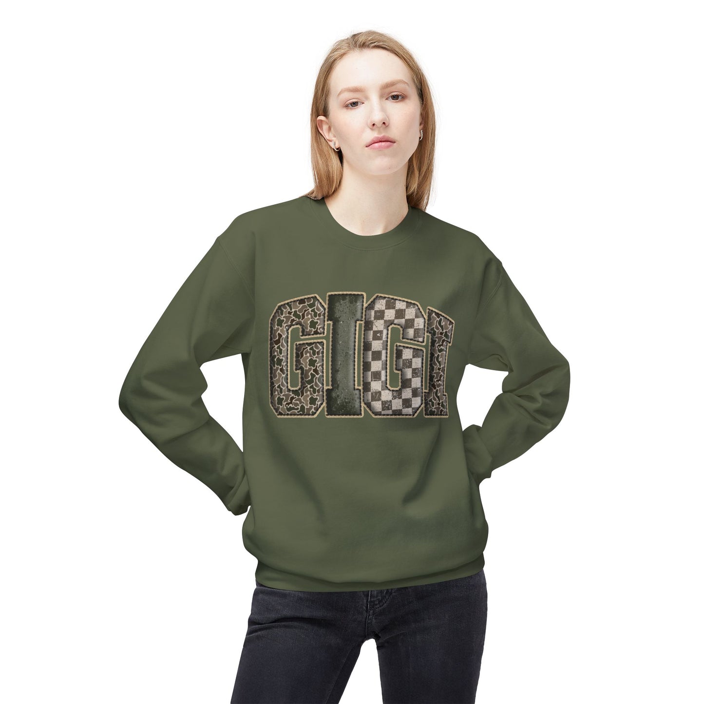 GIGI Camo Crewneck Sweatshirt