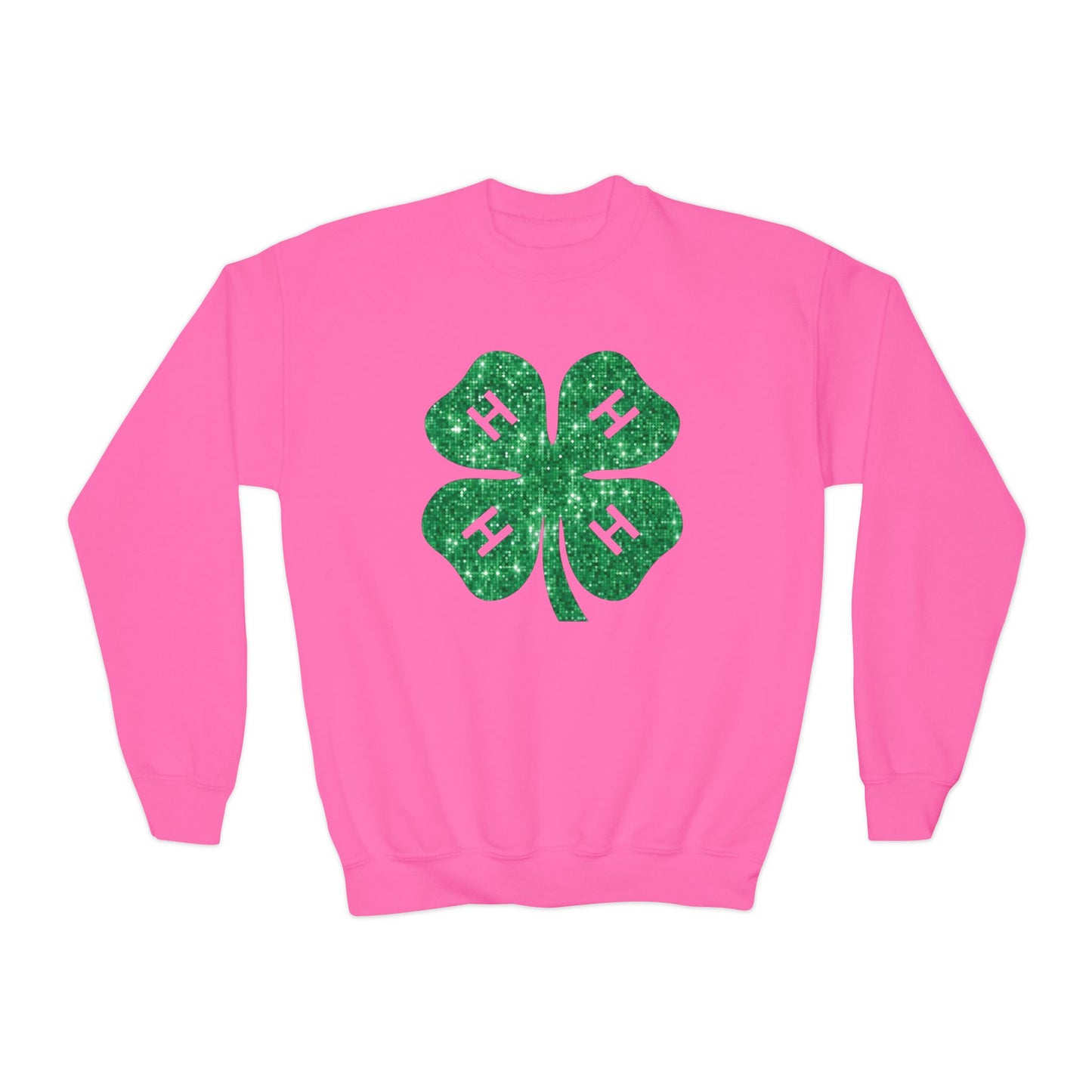 4-H GLITTER - Youth Crewneck Sweatshirt