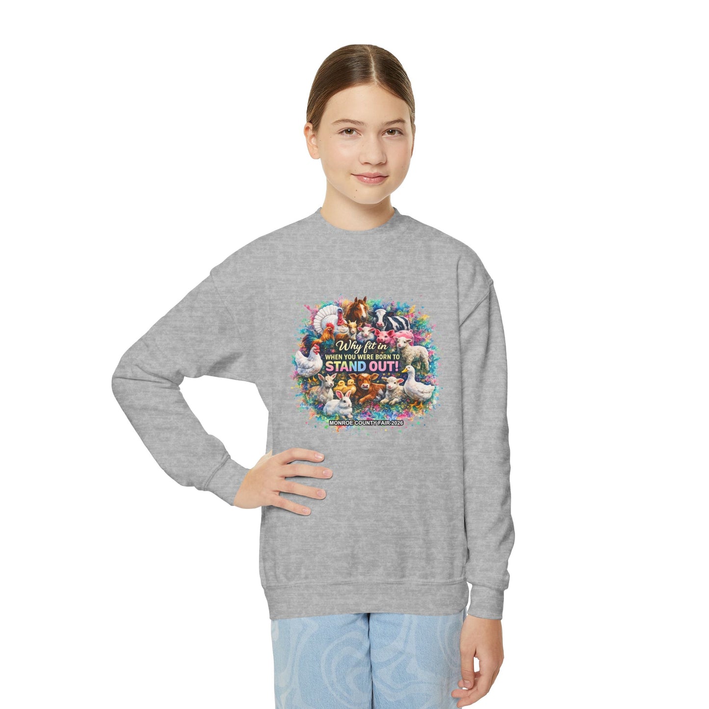 MONROE COUNTY FAIR 2026 - Youth Crewneck Sweatshirt
