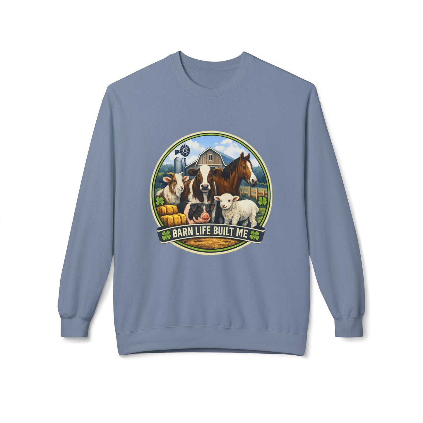 BARN LIFE BUILT ME - Large Animals - Crewneck Sweatshirt