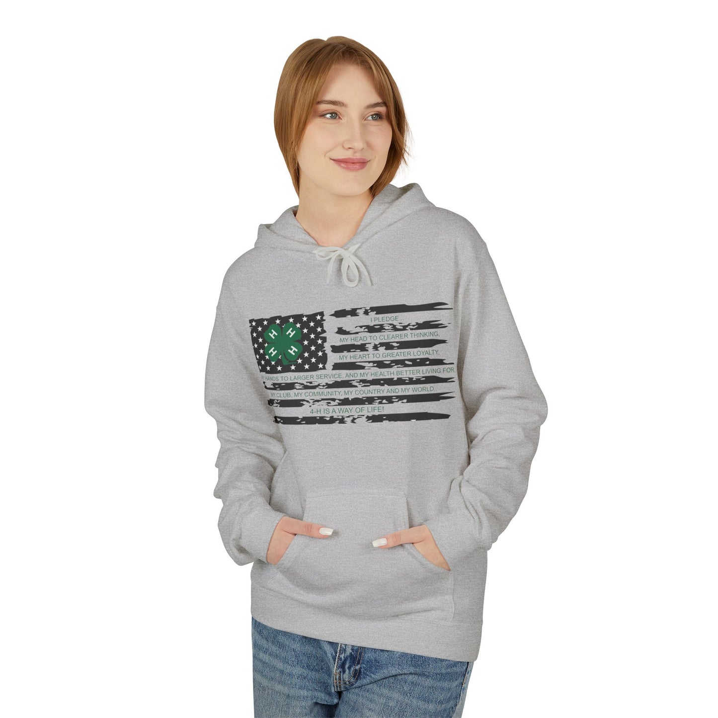 4-H PLEDGE American Flag - Hoodie