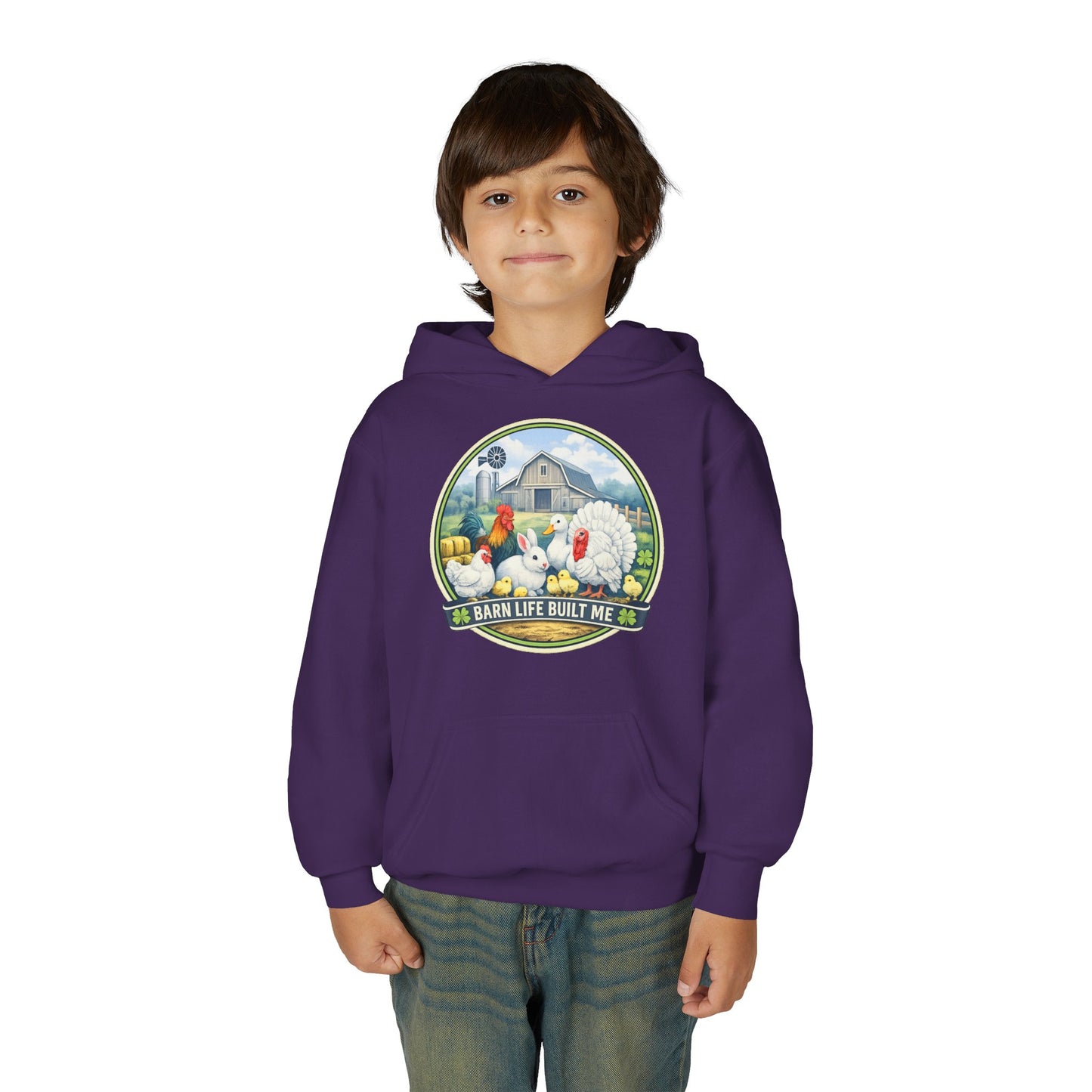 BARN LIFE BUILT ME - Small Animals - Youth Hoodie