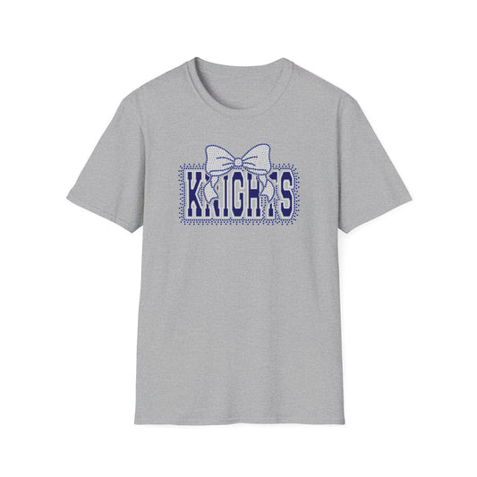 Unisex Knights Bow Logo T-Shirt – (Rhinestones / Glitter Vinyl)