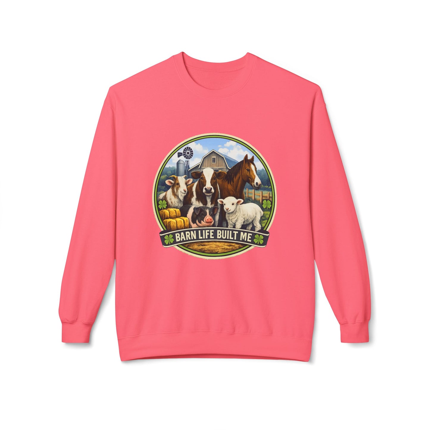 BARN LIFE BUILT ME - Large Animals - Crewneck Sweatshirt