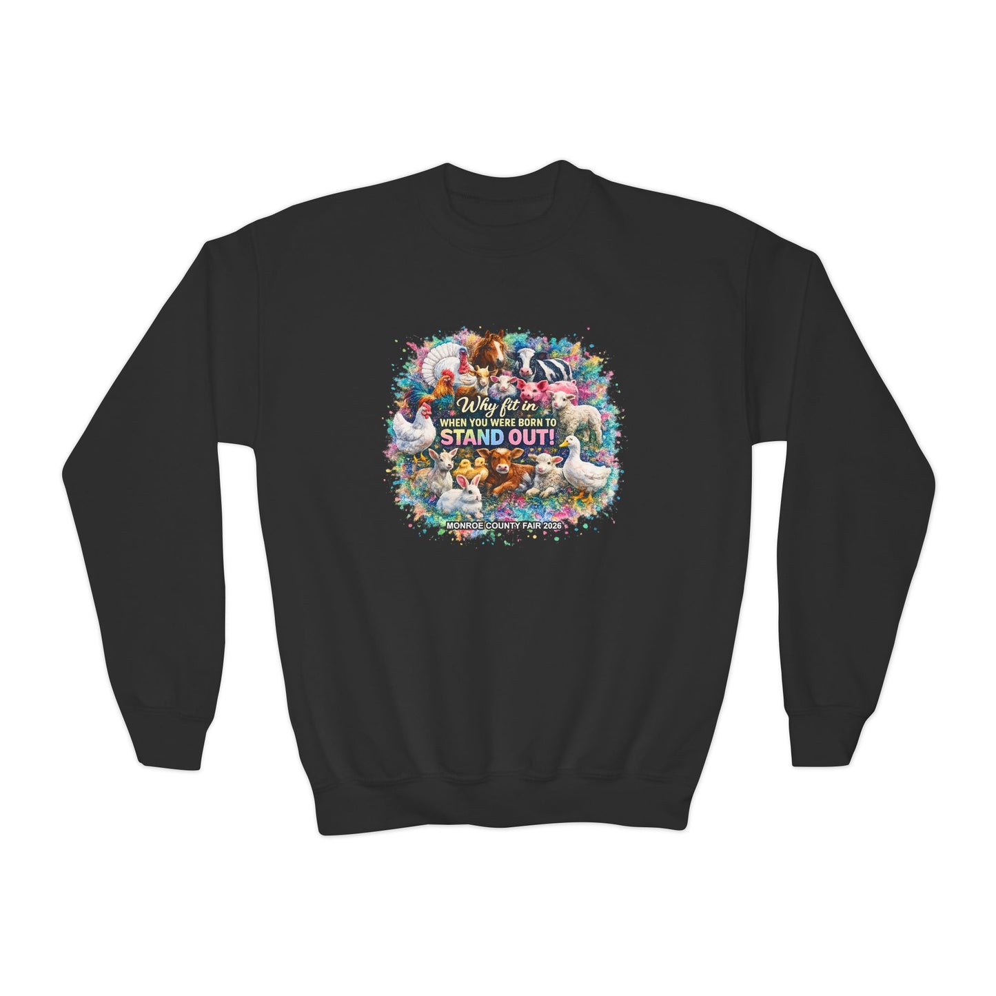 MONROE COUNTY FAIR 2026 - Youth Crewneck Sweatshirt