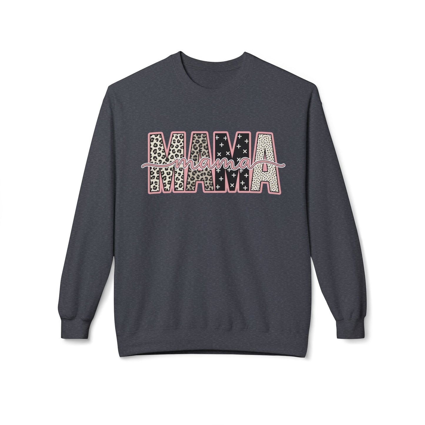 MAMA Leopard Floral Crewneck Sweatshirt