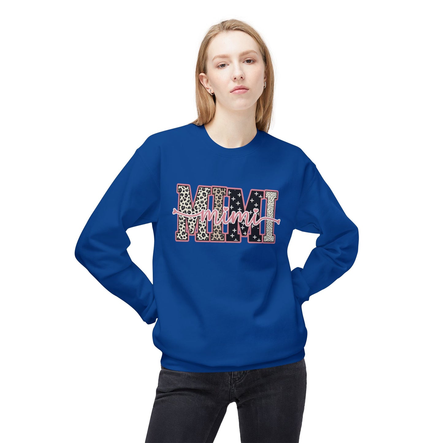 MIMI Leopard Floral Crewneck Sweatshirt