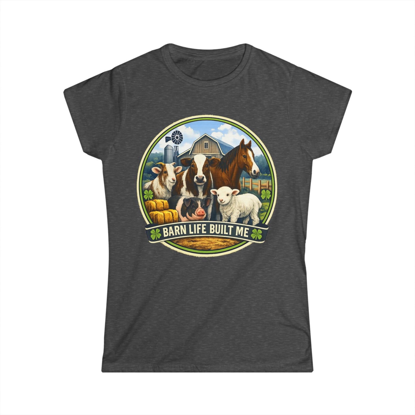 BARN LIFE BUILT ME- Large Animals - Women's T-Shirt