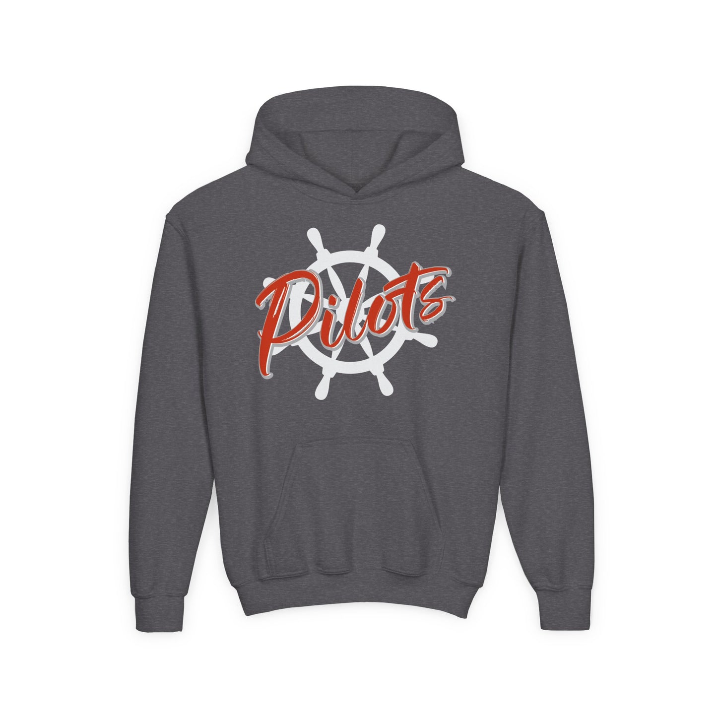 Pilots Nautical Wheel Youth Hoodie